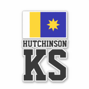 Flagga Hutchinson, Kansas Klistermärken