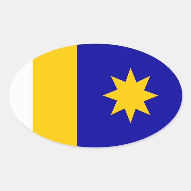 Flagga Hutchinson, Kansas Ovalt Klistermärke (Framsida)