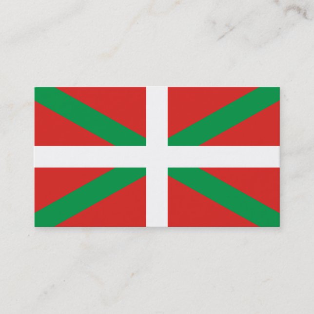 Flagga i Affärskorten kring Baskien Land Visitkort (Framsida)