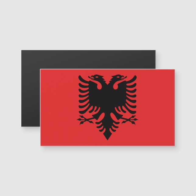Flagga i Albanien (Fram/baksida)