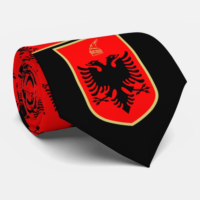 Flagga i Albanien, albanska Jackande av Arm Slips (Rullad)