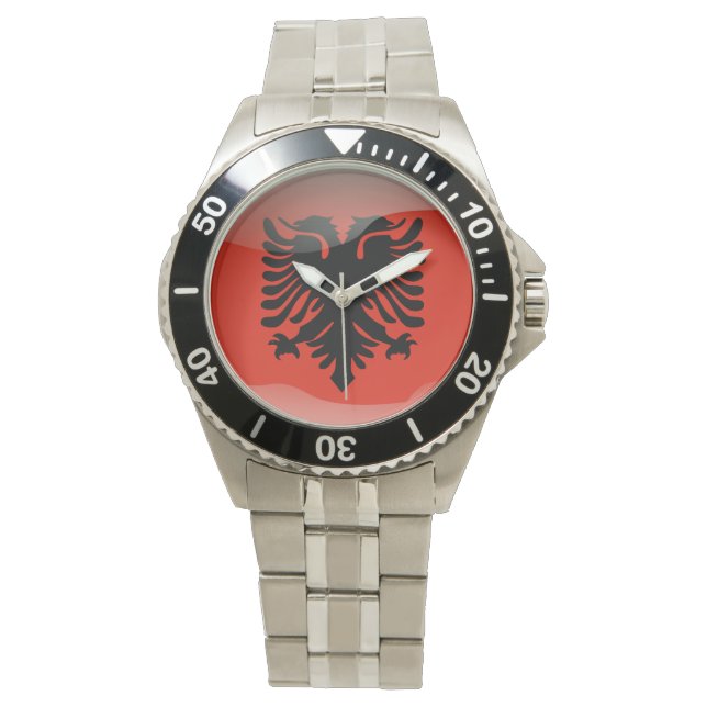 Flagga i Albanien Armbandsur (Framsida)
