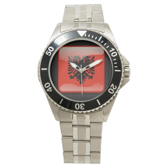 Flagga i Albanien Armbandsur (Framsida)