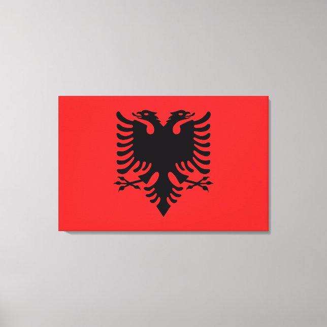 Flagga i Albanien Canvastryck (Framsida)