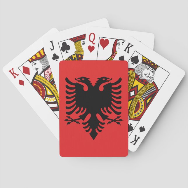 Flagga i Albanien Casinokort (Baksidan)