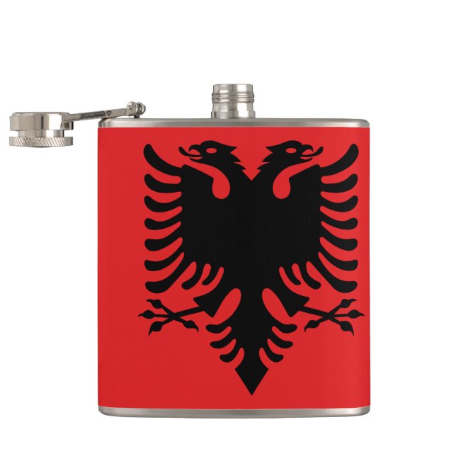 Flagga i Albanien Fickplunta (Öppnad)