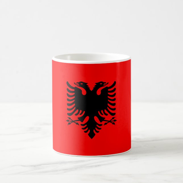 Flagga i Albanien Kaffemugg (Center)