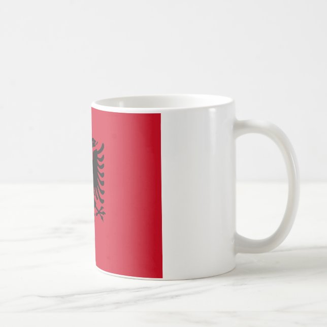 Flagga i Albanien Kaffemugg (Höger)