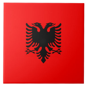 Flagga i Albanien Kakelplatta