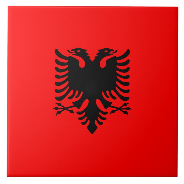 Flagga i Albanien Kakelplatta (Framsidan)