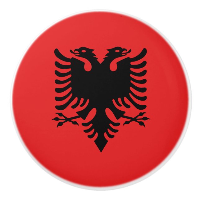 Flagga i Albanien Knopp (Framsidan)