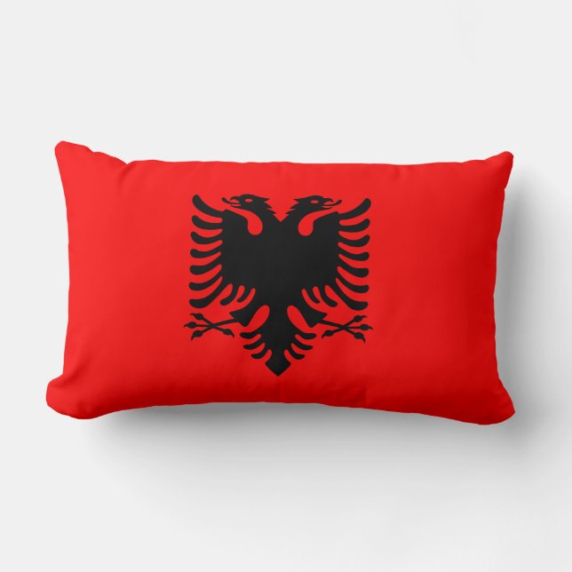 Flagga i Albanien Lumbarkudde (Framsida)