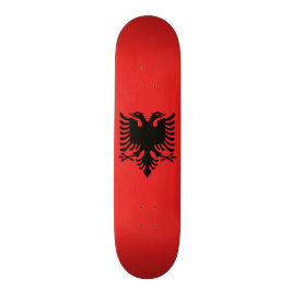 Flagga i Albanien Mini Skateboard Bräda 18,5 Cm