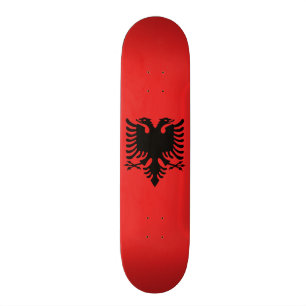 Flagga i Albanien Mini Skateboard Bräda 18,5 Cm