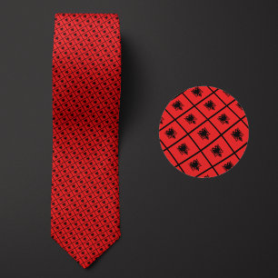 Flagga i Albanien Mönster Slips