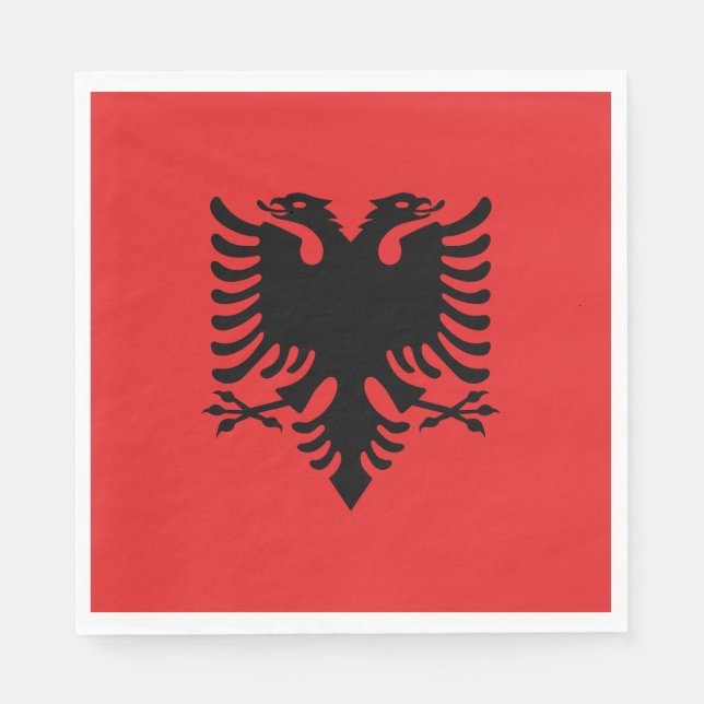 Flagga i Albanien Pappersservett (Framsidan)