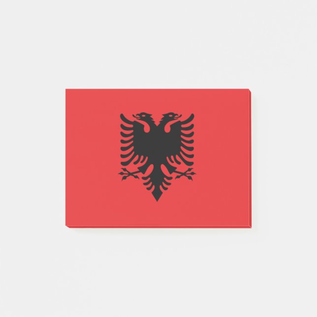 Flagga i Albanien Post-it Block (Framsida)