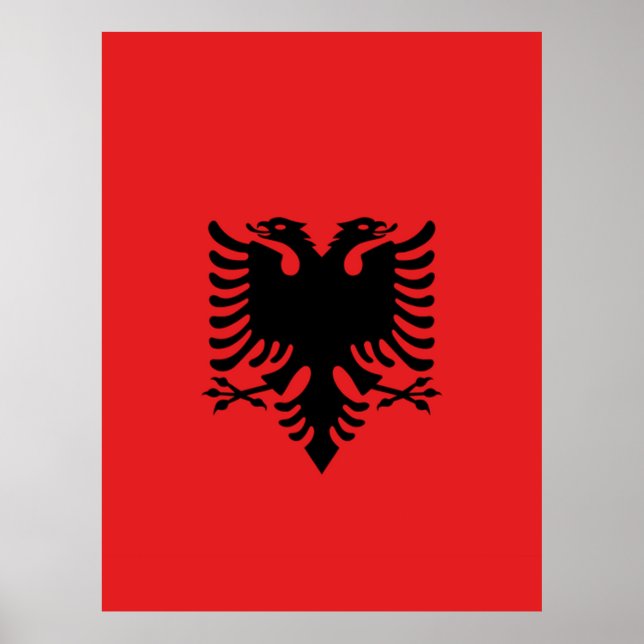 Flagga i Albanien Poster (Framsidan)