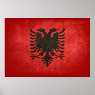 Flagga i Albanien Poster