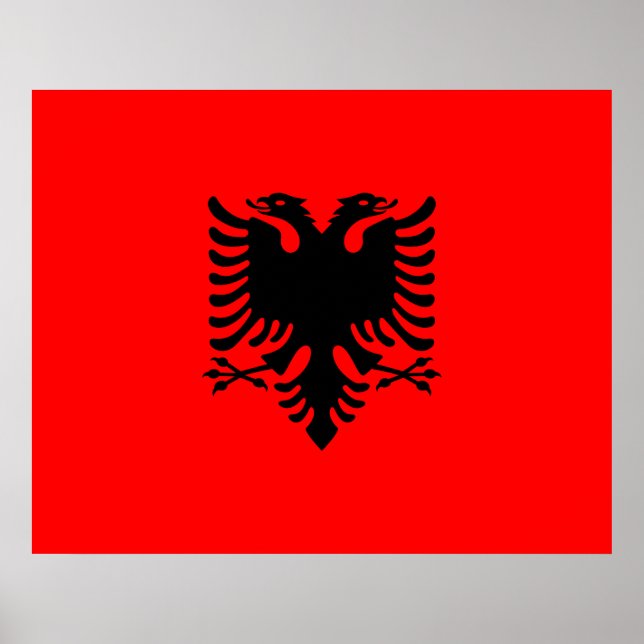 Flagga i Albanien Poster (Framsidan)