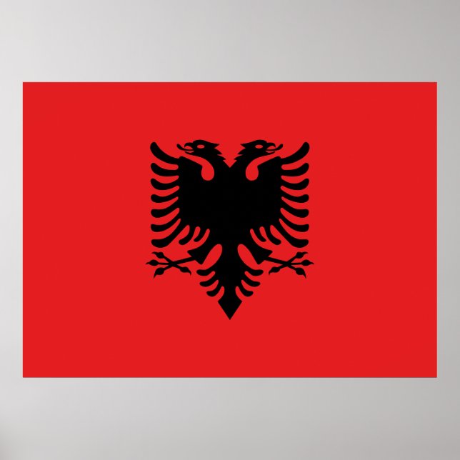 Flagga i Albanien Poster (Framsidan)