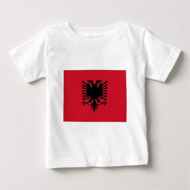 Flagga i Albanien T-shirt (Framsida)