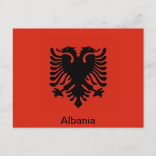 Flagga i Albanien Vykort