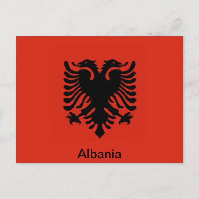 Flagga i Albanien Vykort (Framsida)