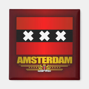 Flagga i Amsterdam Magnet