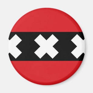 Flagga i Amsterdam Magnet