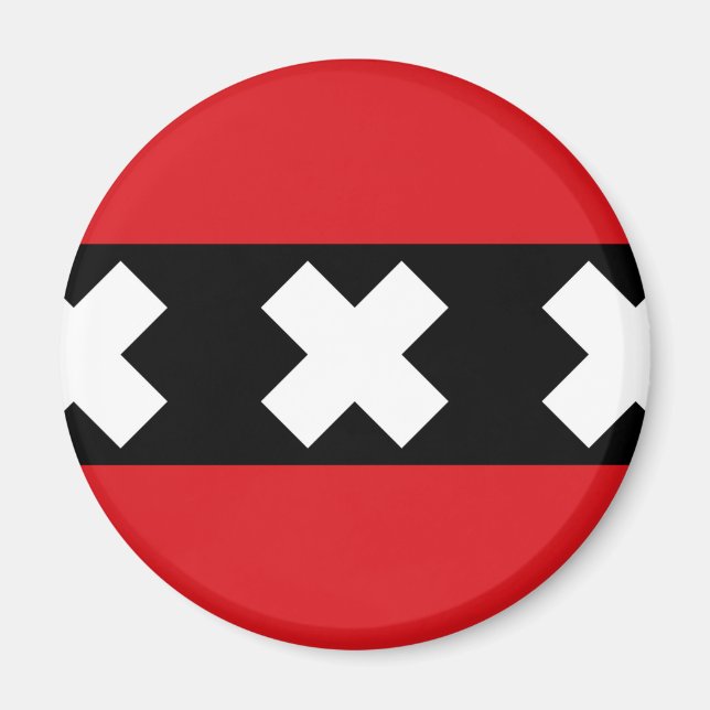 Flagga i Amsterdam Magnet (Framsidan)