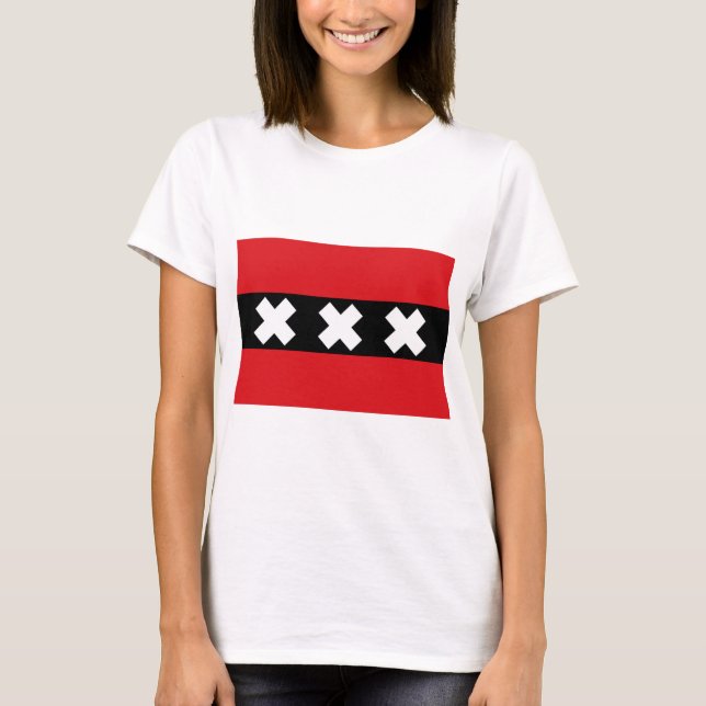 Flagga i Amsterdam T Shirt (Framsida)