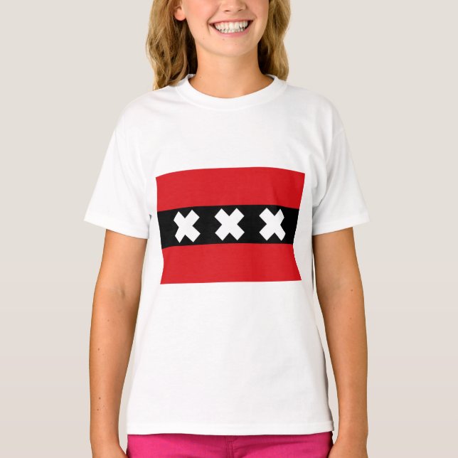 Flagga i Amsterdam T Shirt (Framsida)