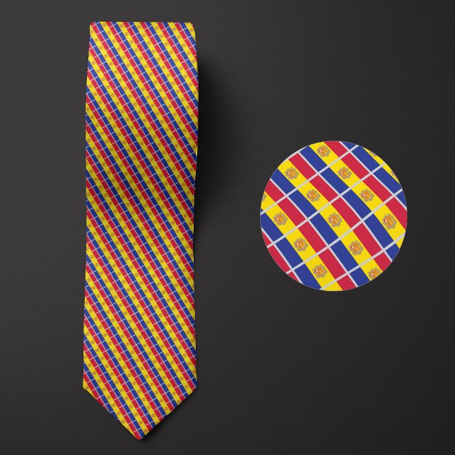 Flagga i Andorra Mönster Slips (Skapare uppladdad)