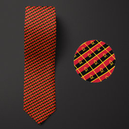 Flagga i Angola Mönster Slips