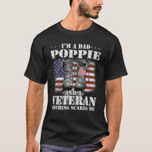 Flagga I är en Pappa-Poppie och veteran Skrämmer i T Shirt