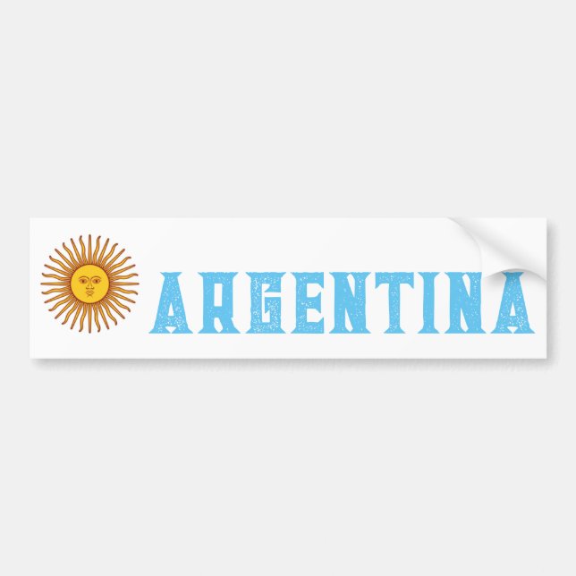 Flagga i Argentina Bildekal (Framsidan)