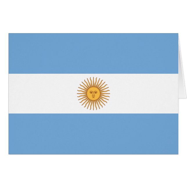 Flagga i Argentina Hälsningskort (Framsidan Horizontal)