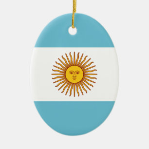 Flagga i Argentina Julgransprydnad Keramik