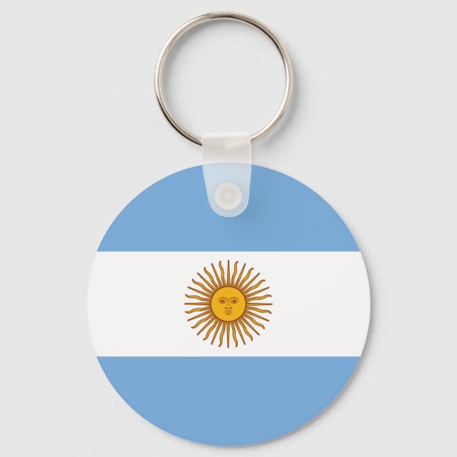 Flagga i Argentina Keychain Nyckelring (Framsida)