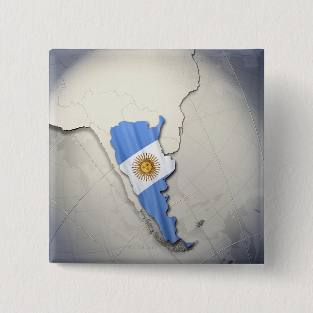 Flagga i Argentina Knapp (Framsida)