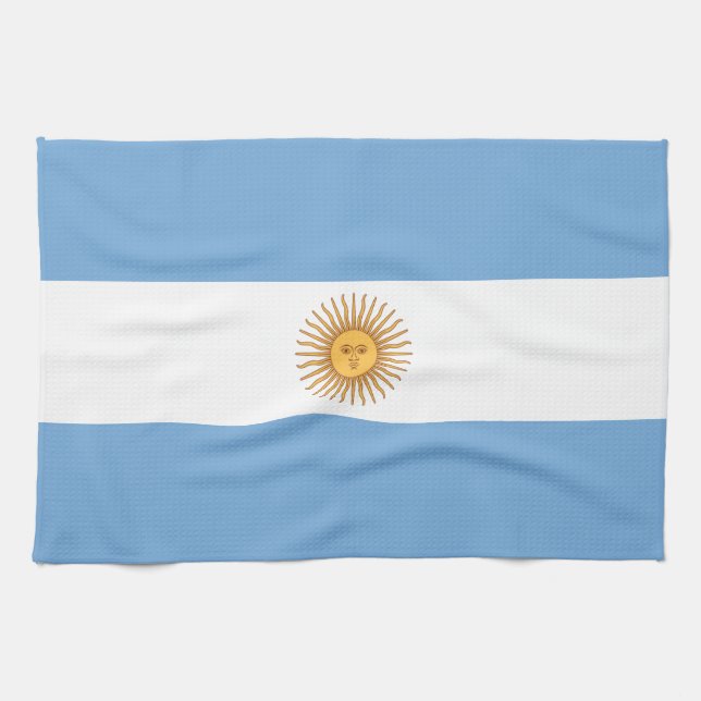 Flagga i Argentina Kökshandduk (Horisontell)