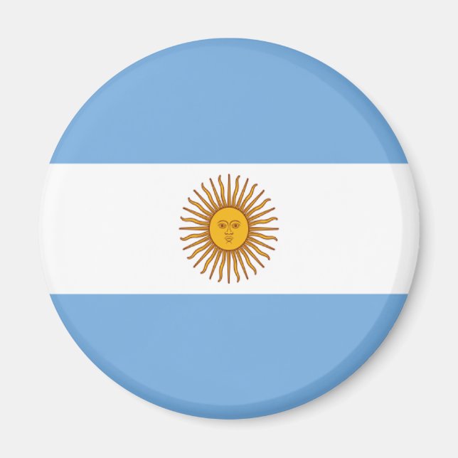 Flagga i Argentina Magnet (Framsidan)