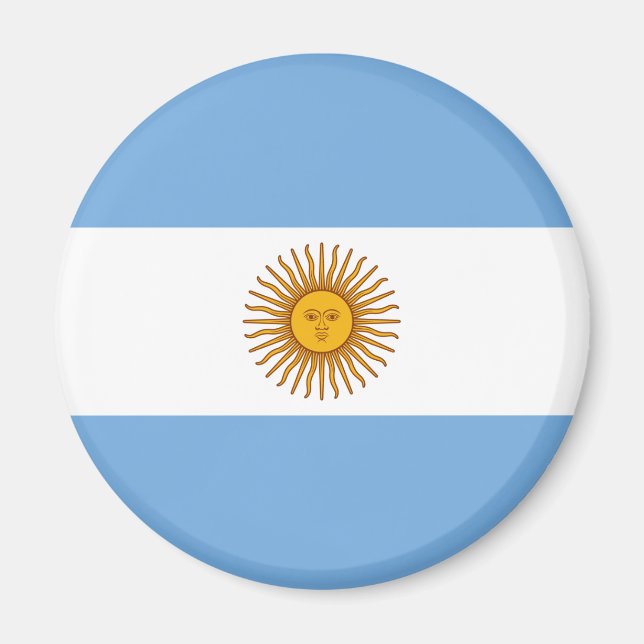 Flagga i Argentina Magnet (Framsidan)