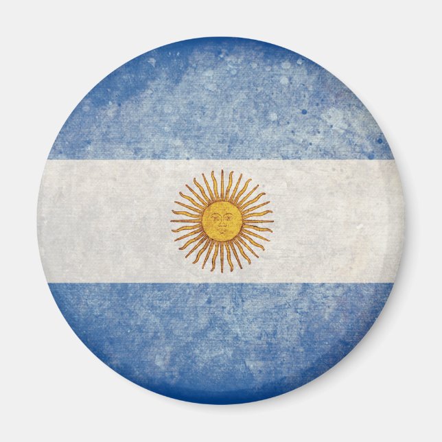 Flagga i Argentina Magnet (Framsidan)