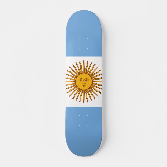 Flagga i Argentina Mini Skateboard Bräda 18,5 Cm (Framsida)