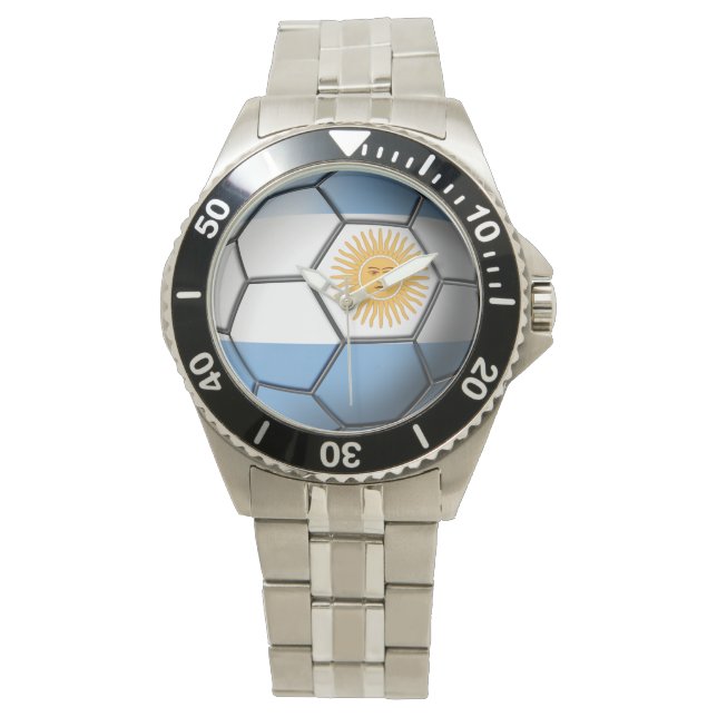 Flagga i Argentina Ocer Ball Armbandsur (Framsida)