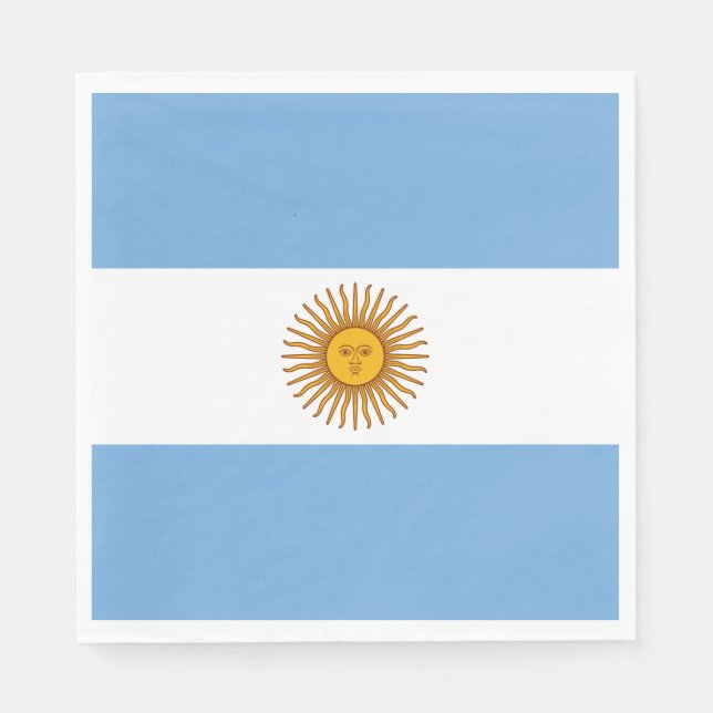 Flagga i Argentina Pappersservett (Framsidan)