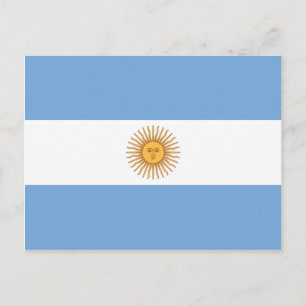 Flagga i Argentina Vykort