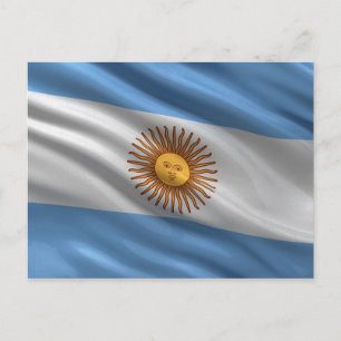 Flagga i Argentina Vykort